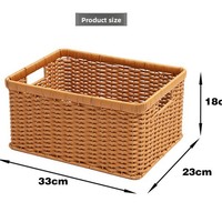 Imitatie rotan opbergmand in pastorale stijl W405 voor woonkamer, keuken, tv-kast, bureau, groente- en fruitorganisatie