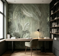 Papier peint mural vintage à thème tropical, papier peint vert à feuilles de palmier Monstera, papier peint photo personnalisé pour la décoration murale intérieure de la maison et de l'hôtel
