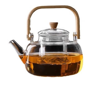 Bán buôn 600ml thủy tinh borosilicate cao trà nồi tre xử lý cổ điển điện bếp gốm sưởi ấm hấp Sôi tích hợp - Product Image 5