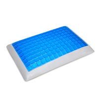 Oreiller de gel de refroidissement en mousse à mémoire de forme WJ-1101 avec support de rebond lent pour l'hôtel de soins infirmiers et le camping-Housse lavable amovible