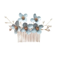 Handgemachte Hochzeit Braut schmuck Haarnadeln Neueste Ins Mode Emaille Blatt Perle Haarkamm Zubehör