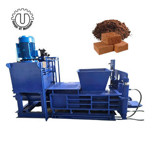 Presse à briquettes de tourbe de coco haute capacité avec moteur pour tourbe de coco, copeaux de bois, coquilles d'arachides, balles de maïs - Pressage hydraulique haute performance - Product Image 1
