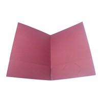 Dossier de présentation personnalisé de luxe bordeaux pour promotion immobilière, impression UV, accents en feuille d'argent, dossier OEM
