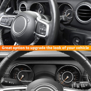 Dash Trim Kit For Jeep Wrangler JL JLU 2018-2023 ABS Blue Carbon Pattern <b>Interior</b> <b>Accessory</b> - Product Image 3