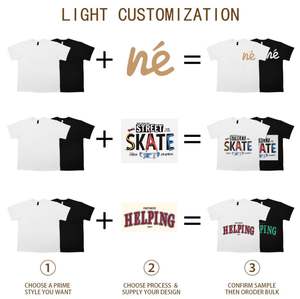 Wholesale Blank Plain t Shirt Custom Silk Screen Print Digital logo Brand <b>Polyester</b> Cotton <b>Tshirt</b> Plus Size Men T-shirt for Men - Product Image 3