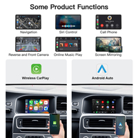 CARABC CarPlay sans fil Android Auto pour Volvo V60 Écran d'origine 7 pouces avec petit logo globe 2015-2018 Mirror Link AirPlay