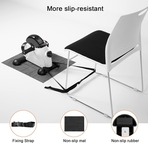 Mini-vélo d'exercice ABS pour la maison avec pédales pour les jambes et les pieds - Product Image 4