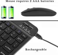 Teclado y Ratón Portátiles para Tablet, Color Rosa, Teclado Bluetooth en Inglés y Hebreo, Ratón Bluetooth