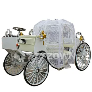 Luxury Classical Pumpkin Horse Wagon cinderella carriage Electric Pumpkin Cart for sightseeing