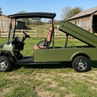 Chariot de golf électrique personnalisé de bonne qualité, homologué pour la route, 2 places, avec benne basculante et caisse de chargement