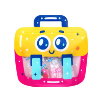 Gummies Packaging Zip Lock Flat Die Cut Mylar Bag Cute Cartoon Mini School Bag Creative Candy Snack Handle Plastic Bag