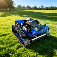 Tondeuse à gazon industrielle SDLOT 2 temps 190cc RC, certifiée CE EPA EURO5, à batterie, tout-terrain, sur chenilles