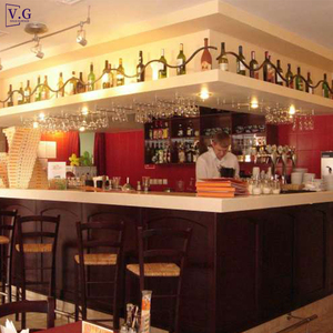 Barra de <span class=keywords><strong>Bar</strong></span> de Diseño Clásico Personalizada en Forma de L con Luces LED para Restaurante o Club - Product Image 3