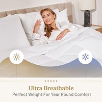 Couette King Size Moderne Ultra Douce en Microfibre Premium Hypoallergénique Toutes Saisons Luxe Respirante pour Maison et Hôtel