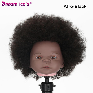 Cabeza de Maniquí Afro Rizada al por Mayor, Cabello Humano Remy Indio 100%, 220% de Densidad, para Estilismo, Cosmetología, Peluquería y Corte de Cabello - Product Image 2