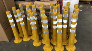 PU Road Safety Flexible Bollard Traffic Delineator Warning Post