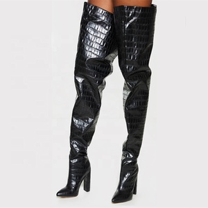 Women Stilettos High Heel <b>Boots</b> Over Knee Long <b>Boots</b> for Ladies Stone Print Women Thigh High Winter <b>Boots</b> Customized Big Size 43 - Product Image 1
