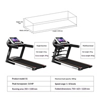 Tapis roulant d'intérieur S1, grand modèle multifonctionnel, électrique, pliable, en plastique, moteur 3,0 HP, 10 vitesses, amortissement des chocs, fitness