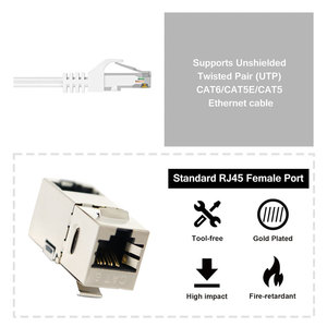 Ethernet 180 độ Modular <span class=keywords><strong>Jack</strong></span> <span class=keywords><strong>RJ45</strong></span> 8P8C viễn thông các bộ phận nữ để nữ <span class=keywords><strong>Keystone</strong></span> <span class=keywords><strong>Jack</strong></span> <span class=keywords><strong>RJ45</strong></span> Inline Coupler - Product Image 5