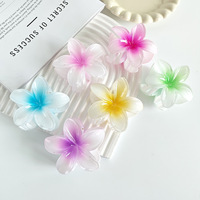 Offre Spéciale 8 cm antidérapant fleur en plastique pince à cheveux frangipanier pince à cheveux pour filles pour printemps été coiffure