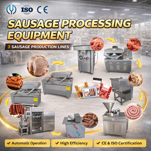 Ligne de production compacte motorisée pour la fabrication de saucisses |   Équipement automatique de transformation de saucisses pour saucisses italiennes et saucisses de Francfort - Product Image 1