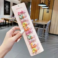 Lot de 10 mini pinces à cheveux colorées en plastique, motif fruits sucrés, pour enfants, bébés et petites filles - Vente en gros
