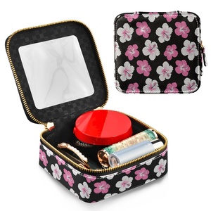 Hawaiian Hibiscus Flower Travel Toiletry Bag Zipper Small Make up Travel Organizer Cosmetic Bag Custom Women Clear Makeup Bag - Product Image 1