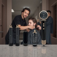 Secador de Pelo de Alta Velocidad sin Escobillas, Set de Cepillos para Peinar, Estilizador de Aire Caliente para Salón, Cepillo de Aire Caliente de 1250W para el Cabello