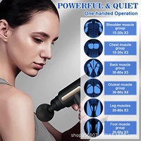 Vente chaude Mini pistolet Fascia rechargeable à 4 têtes Appareil de fitness portable multifonctionnel pour le massage de relaxation du corps