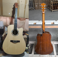 Guitare semi-acoustique professionnelle 41 pouces en épicéa massif avec micro EQ LC-5 et finition brillante, vente en gros d'usine