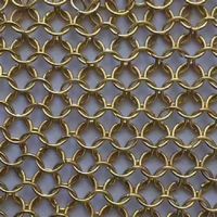 Rideau en maille de chaîne d'aluminium léger à double crochet pour la décoration d'hôtel, design intérieur et extérieur