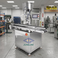 Machine de remplissage automatique verticale à tête unique à piston pneumatique pour bouteilles, remplisseuse haute précision pour liquides visqueux et non visqueux