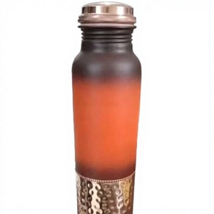 Copper <b>Bottle</b> With Mug Kitchen and Tabletop Drinkware Pure Copper <b>Water</b> <b>Bottles</b> Available at Affordable metal - Product Image 1