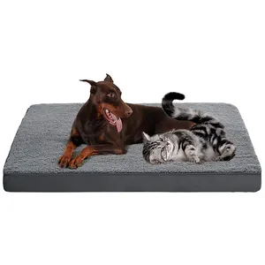 Camas para perros柔软防水蓬松记忆泡沫可拆卸盖镇静矫形猫宠物垫狗板条箱床
