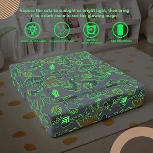 Divano Gioco Modulare per Bambini Pieghevole, Poltrona Convertibile in Mini Letto con Rivestimento in Peluche Lavabile - Product Image 6