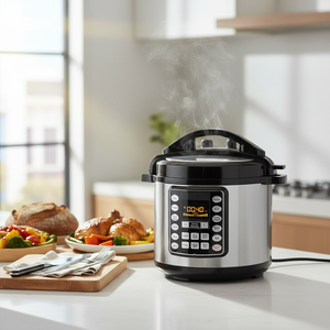 Olla a Presión Eléctrica Multiusos de 220V y 1000W, 6L, Más Vendida, Cocción Automática con Olla Interior Antiadherente de Aluminio - Product Image 1