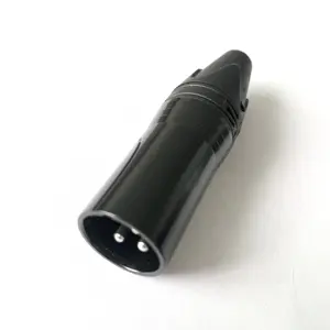 3pin female xlr video xlr audio Connector microphone 7pin Black XLR Power connectors