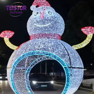 Wholesale Christmas Snowman Bear Motif Lights LED Outdoor Holiday Decoration for Mall Park Event - Product Image 5