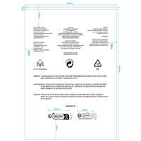 Sacs d'emballage pour vêtements en PE micro-étiquetés français, transparents, givrés, avec avertissement, fermeture éclair, écologiques, avec slogan, auto-scellants