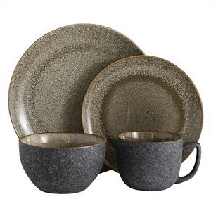 Service de vaisselle en porcelaine émaillée LOMATO, moderne, luxueux et écologique, 4 pièces, assiettes durables pour événements gastronomiques et mariages - Product Image 1