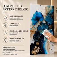 Panneau mural en PVC floral 3D MORLENX, imperméable, facile à installer, panneau décoratif pour mur d'accentuation de chambre à coucher