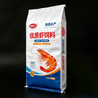 Sac d'alimentation agricole en PP tissé imprimé en couleur pour crevettes, crabes de boue, crevettes, et crevettes de haute teneur en protéines, 20kg 25kg, emballage spécial