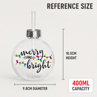 Vente en gros de gobelets transparents en verre pour boire en forme de boule de Noël avec gobelets en paille