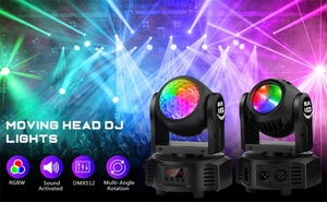 Lumière de scène à tête mobile LED RGBW DMX512 40W, télécommande, activation sonore, discothèque, bar, DJ, fête, spectacle en direct, lumière d'ambiance - Product Image 4