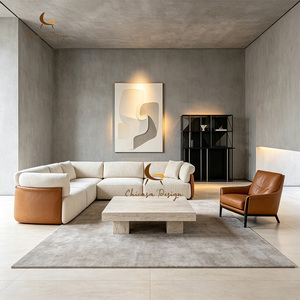 Ensemble modulaire convertible de luxe Peekasit, combinaison tissu et cuir OEM, taille personnalisée pour les intérieurs de salon - Product Image 2