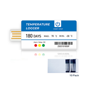 Fosensor 90 Ngày Tươi Thịt Lưu Trữ Và Giao Thông Vận Tải PDF Báo Cáo USB Dữ Liệu Nhiệt Độ <span class=keywords><strong>Logger</strong></span> - Product Image 1