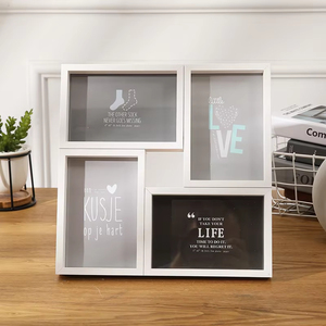 Factory Wholesale Wooden Family Wall <b>Mounting</b> Multi 4 Collage Photo <b>Frames</b> Wooden Collage Picture <b>Frame</b> - Product Image 5