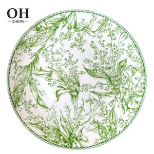 Bán buôn cao cấp xương Trung Quốc bellflower sứ Bộ đồ ăn Bộ sạc tấm món ăn trang trí vajilla cho Đảng và đám cưới - Product Image 2