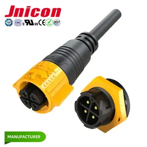 M25 4 Pin 30A 50A Waterproof Female Plug Male Socket 4 Pole Panel Mount Receptacle 4p Jnicon Wire to Board Electrical Connectors