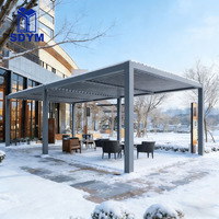 Pavillon de plage Yimu 3x4, bar tiki, construction imperméable, gazebo personnalisé, toit à lamelles motorisé avec télécommande, luxe extérieur